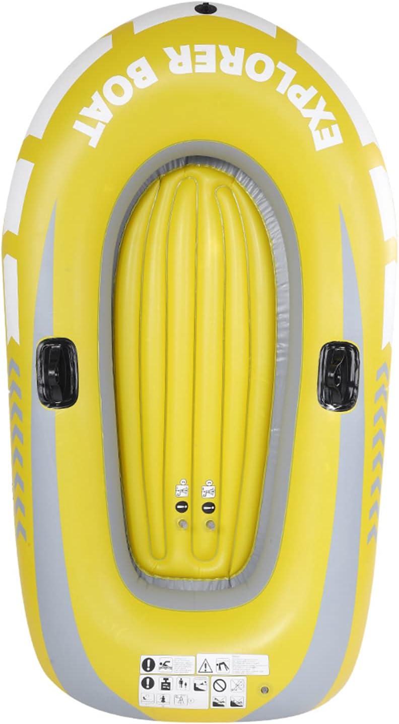 Inflatable Kayak Series, Inflatable Boat Set, Inflatable Boat Rafts Dual Air Chambers, Welded Oar Locks, Grab Handles, Bow Rope, Sporty Design, 2 Person for Adults