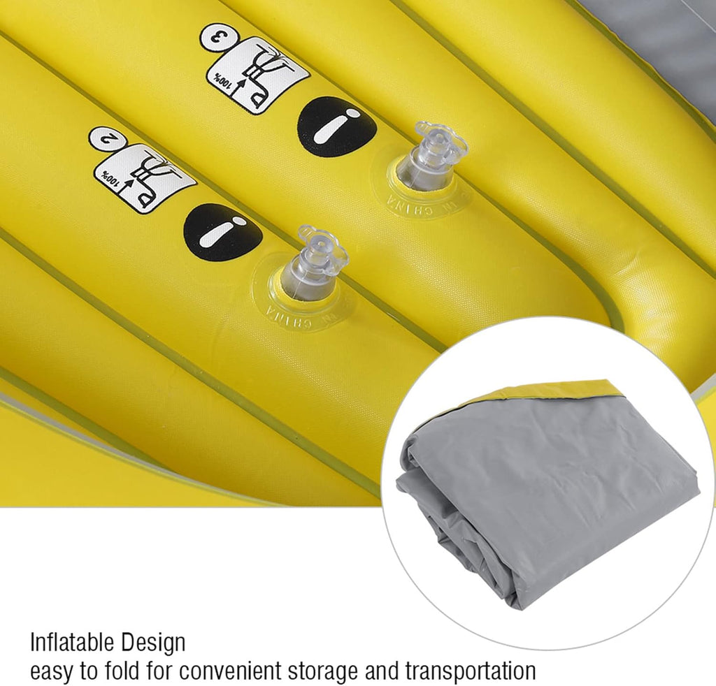 Inflatable Kayak Series, Inflatable Boat Set, Inflatable Boat Rafts Dual Air Chambers, Welded Oar Locks, Grab Handles, Bow Rope, Sporty Design, 2 Person for Adults