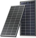 Bifacial 100W Solar Panels, 18BB 12V/24V Monocrystalline High-Efficiency Module PV Power Charger Solar Panels for Homes Camping RV Battery Boat Caravan and Other Off-Grid Applications (100W 2pack)