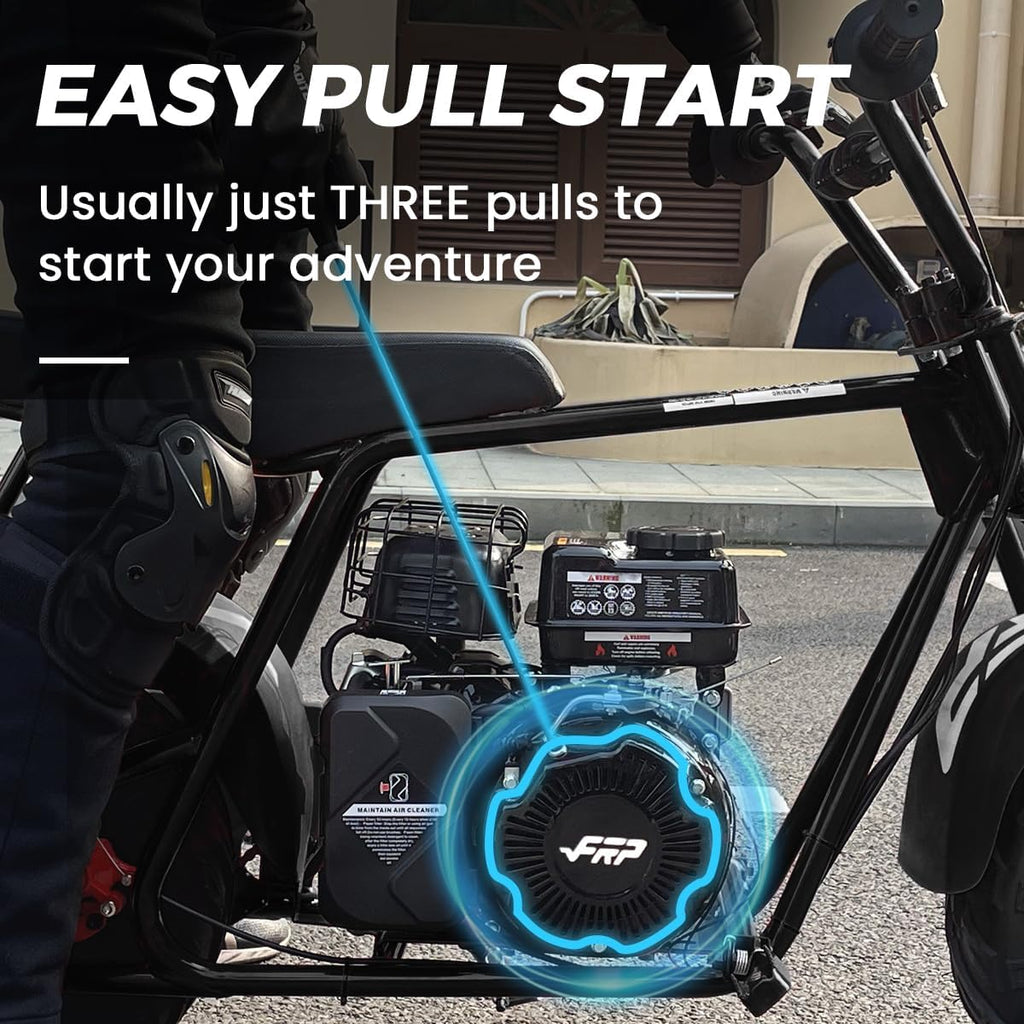 Mini Dirt Bike GMB100, 99 CC Gas Powered Mini Bike 4 Stroke 3HP, Off Road Mini Bikes for Kids and Adult, Trail Bike Up to 24 Mph, Weight Support Up to 185 LBS (Black)