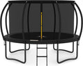 JUMPZYLLA Recreational Trampoline with Enclosure and Ladder, Galvanized Anti-Rust Coating