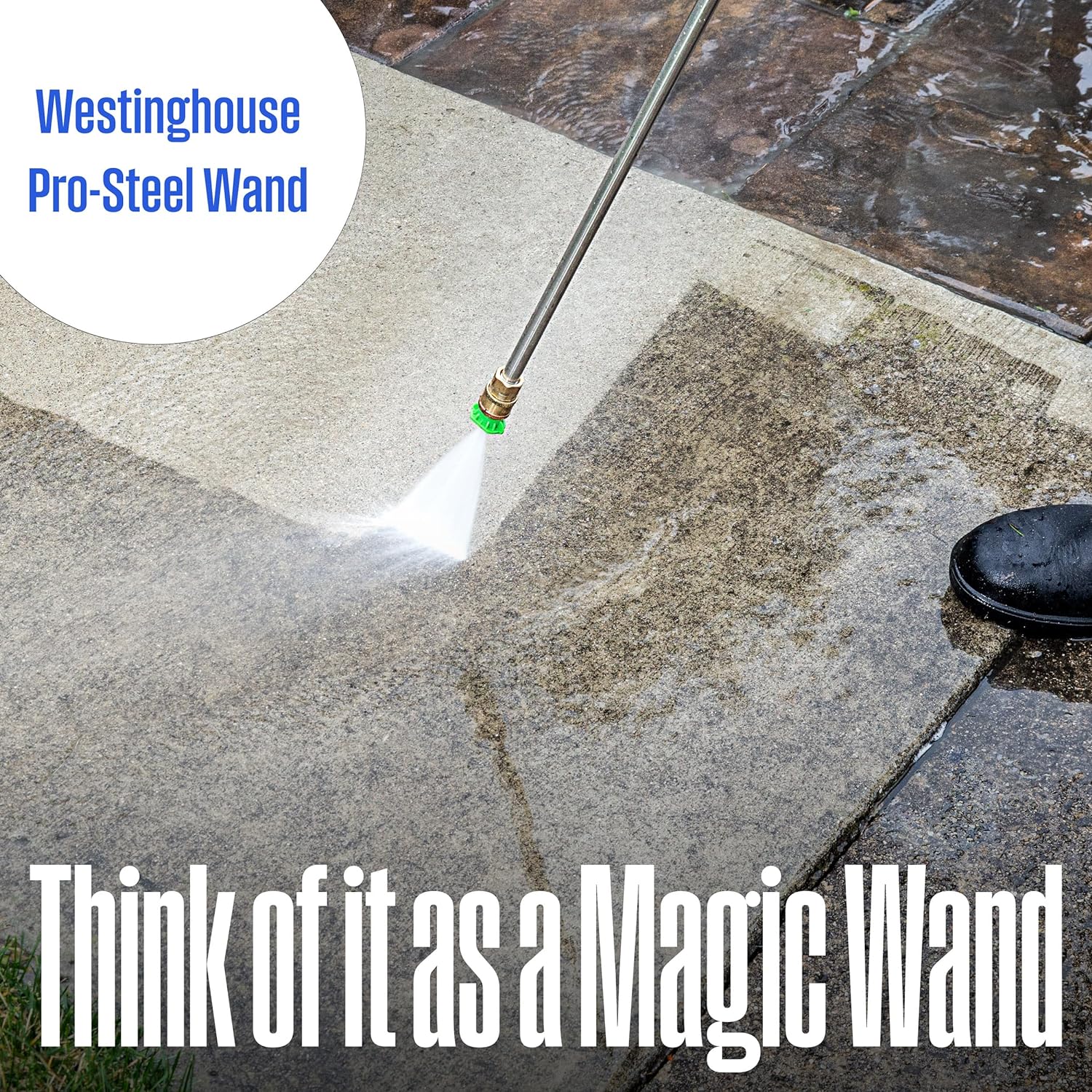 Gas Pressure Washer, 3400 PSI and 2.6 Max GPM, Onboard Soap Tank, Spray Gun and Wand, 5 Nozzle Set, CARB Compliant, for Cars/Fences/Driveways/Homes/Patios/Furniture