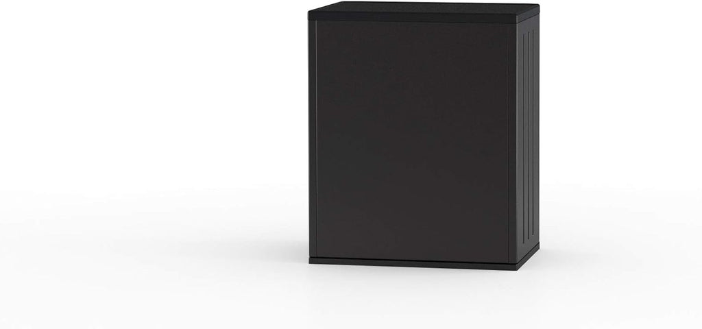 Suncast Commercial Heavy-Duty 9 Cubic Ft. Resin Storage Cabinet with Lockable Handles, Adjustable Metal-Reinforced Shelves for Garage or Workspace, Black, Made in The USA
