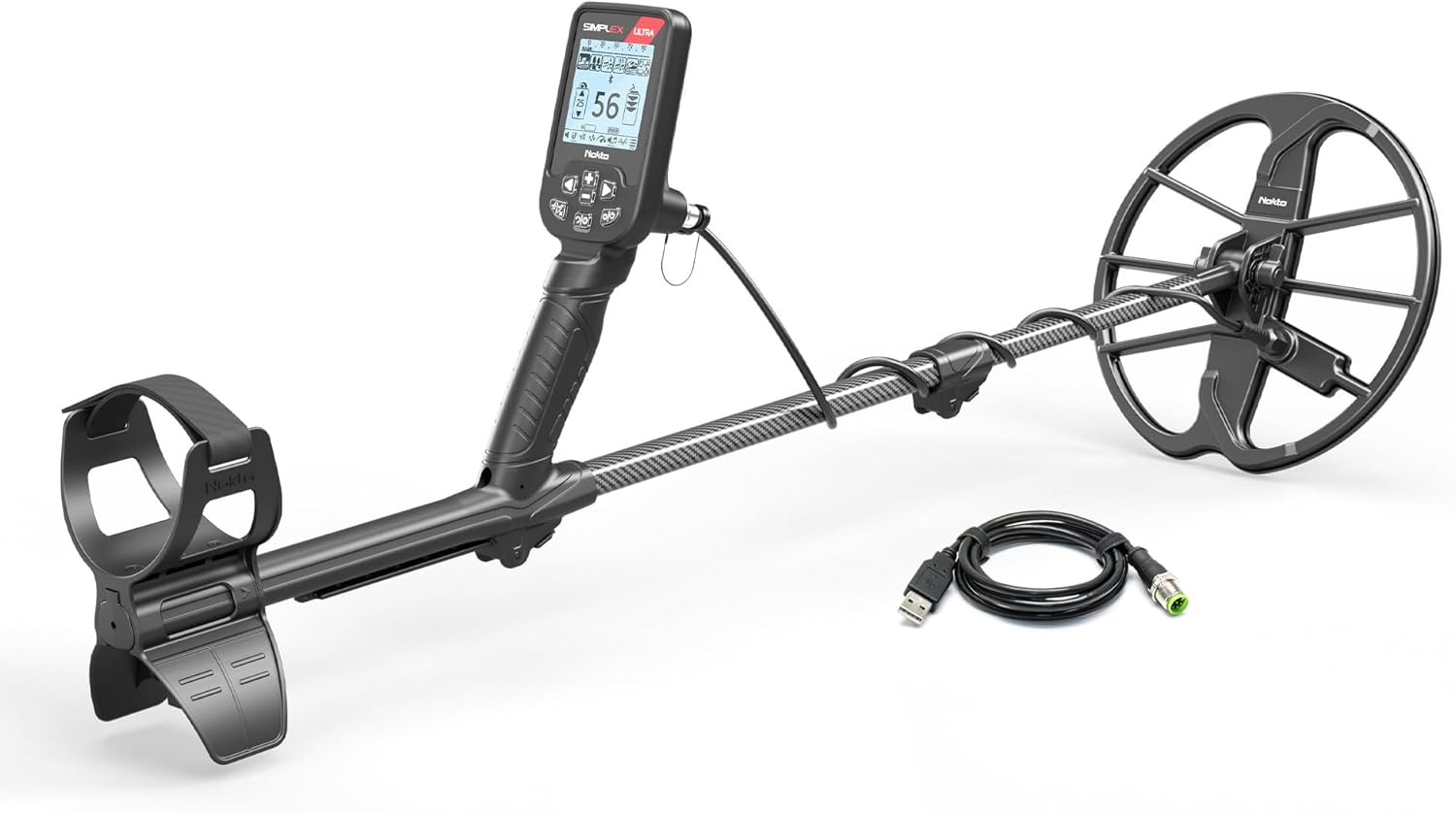 Ultra Waterproof Metal Detector with Carbon Fiber Shaft and 11” Search Coil (Metal Detector)