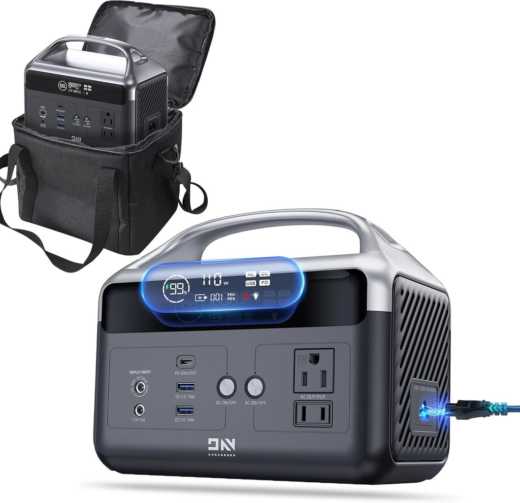 Portable Power Station 300W (600W Surge), 179.2Wh (56000mAh) Solar Generator with LiFePO4 Battery, Portable Power Bank for Camping, RV Travel, Emergency Backup & Power Outages