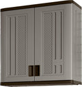 4 cubic feet resin material single-layer shelving garage wall storage cabinet, platinum gold color