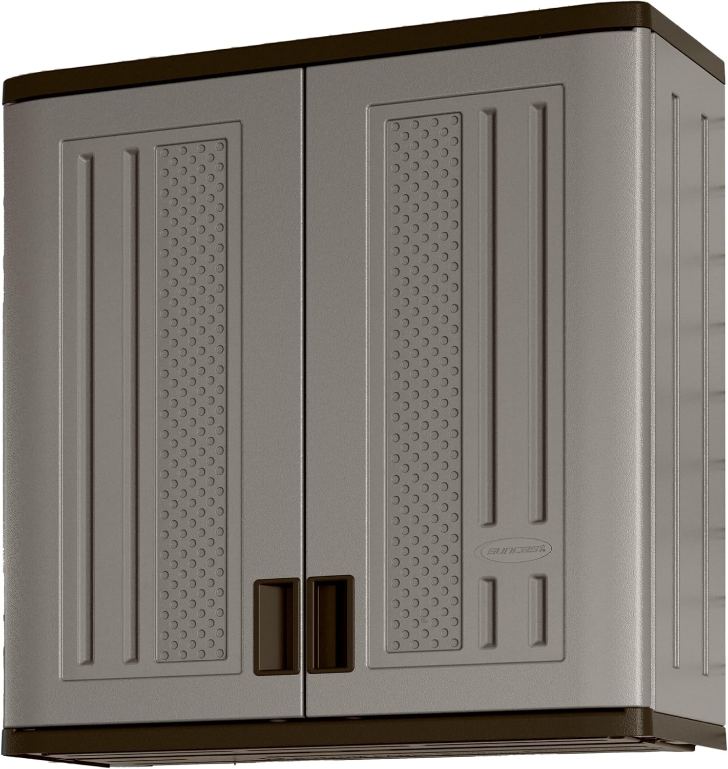 4 cubic feet resin material single-layer shelving garage wall storage cabinet, platinum gold color
