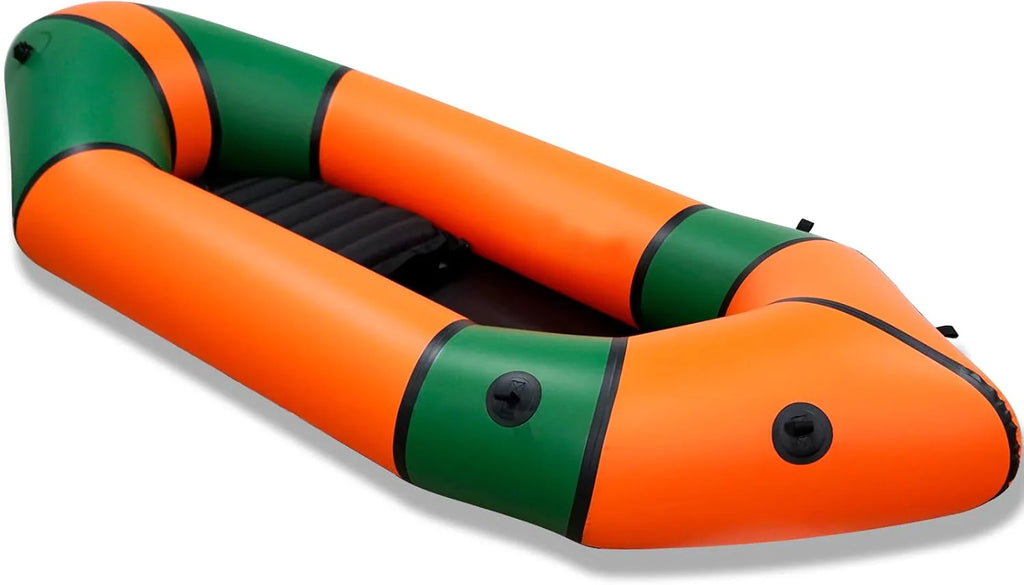 Lightweight Packrafts, TPU Inflatable Kayak for Flat Water Rafting Camping Trip/Fishing/Water Adventures 1 Person/2 Person Packraft, 330lb/660lb Weight Capacity
