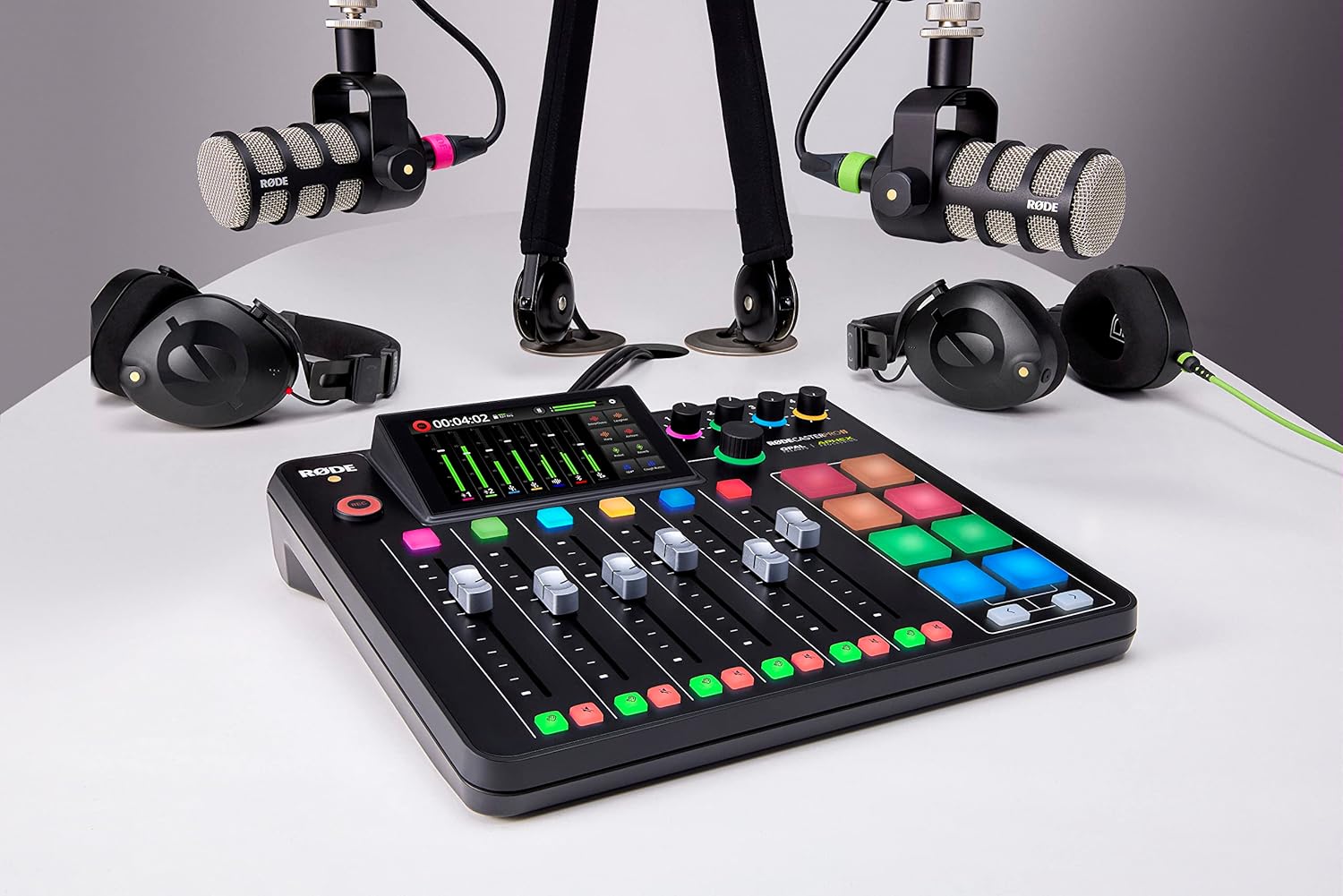 RODE RODECaster Pro II All-in-One Production Solution for Podcasting, Streaming, Music Production and Content Creation, Black