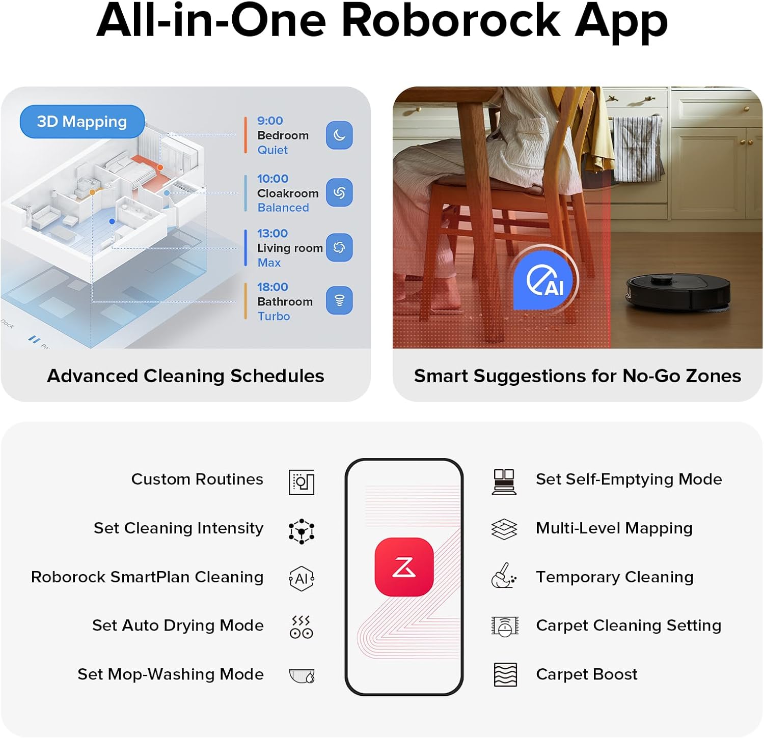 Series Robot Vacuum and Mop, 8000Pa Suction, Upgraded from Qrevo S, Anti-Tangle Brushes, Smart Obstacle Avoidance, Auto Mop Washing, All-in-One Dock, 200RPM Spinning Mops, Black(QV 35A)