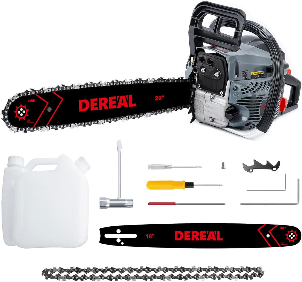 Gas Chainsaws 20 Inch 62CC Gas Powered Chainsaw 3.4HP 2 Stroke Engine Gas Power Chain Saw for Cutting Wood Outdoor Garden Farm Home