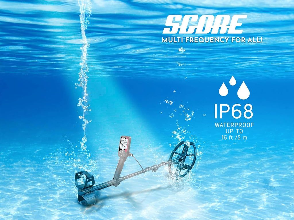 Triple Score PRO Pack Metal Detector for Adults - Fully Waterproof, Rechargeable, Multi-Frequency, Easy-to-Use Detectors for Treasure Hunting