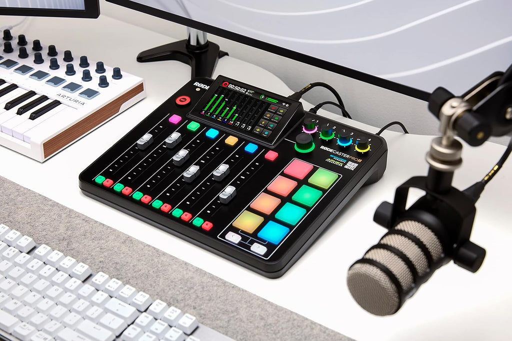 RODE RODECaster Pro II All-in-One Production Solution for Podcasting, Streaming, Music Production and Content Creation, Black