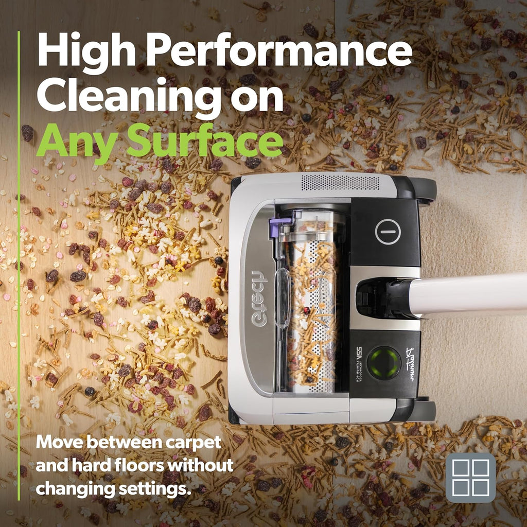 Wireless vacuum cleaner - Features anti-hair-clogging brush head - Suitable for carpets and hardwood floors - Rechargeable 22-volt lithium-ion battery - Compact design