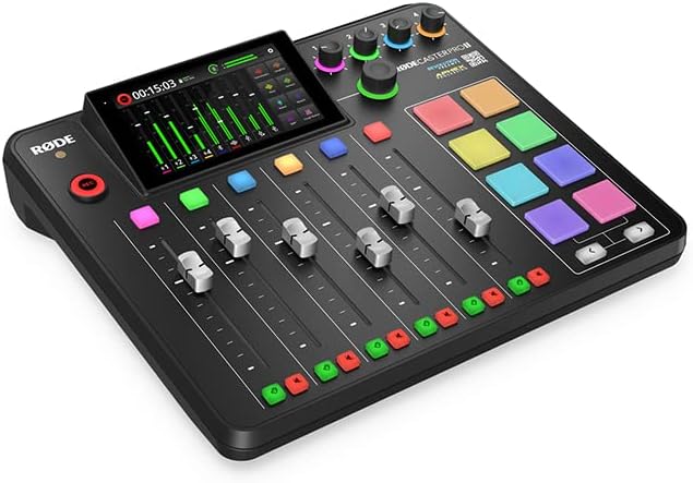 RODE RODECaster Pro II All-in-One Production Solution for Podcasting, Streaming, Music Production and Content Creation, Black