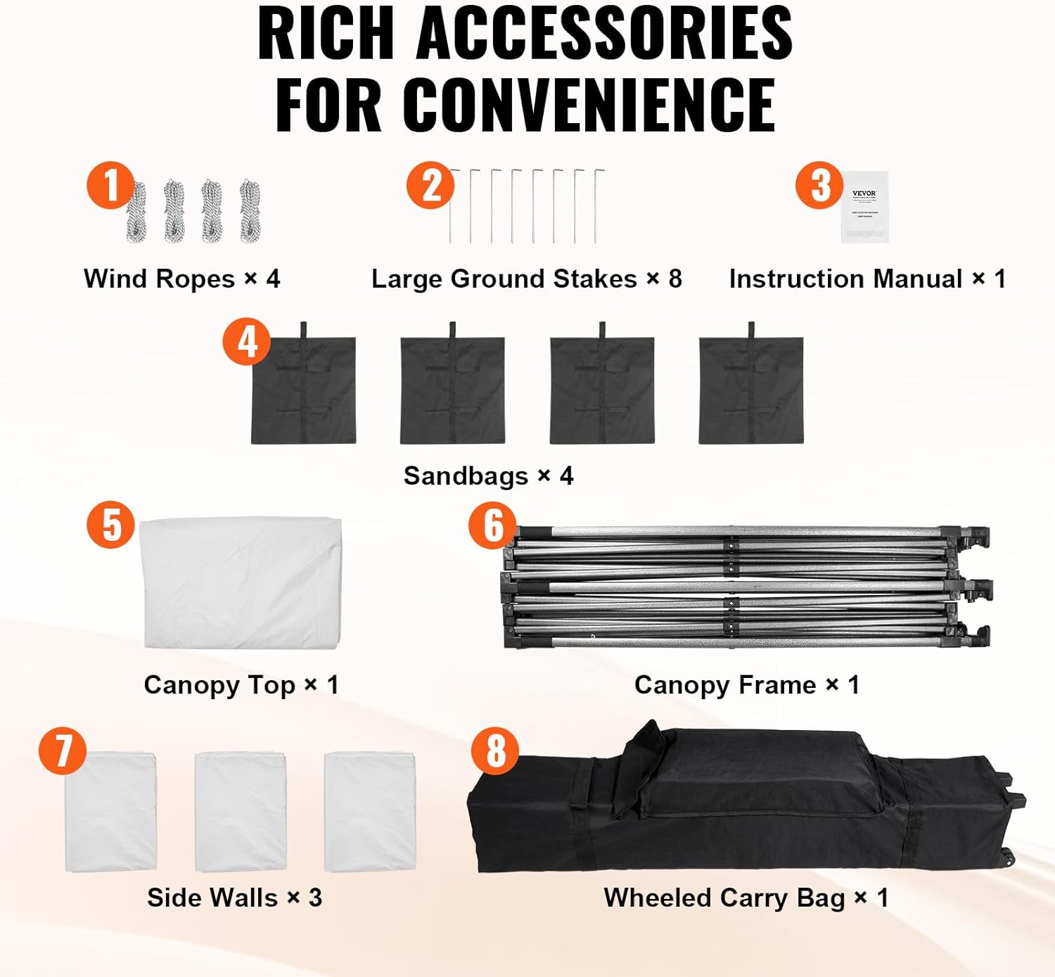 Pop up Canopy with Removable Sidewalls, Instant Canopies Portable Gazebo & Wheeled Bag, UV Resistant Waterproof, Enclosed Canopy Tent for Outdoor Events, Patio, Backyard, Party, Camping