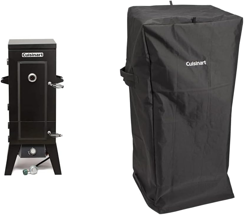 Vertical Propane Smoker, 4 Removable Racks, Spacious BBQ Smoker with Wood and Water Trays, 15,000 BTU Heat for Smoked Meat, Brisket, Jerky,