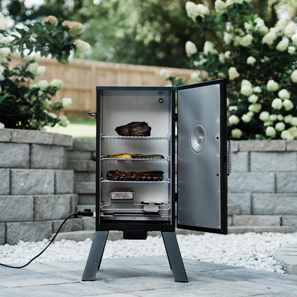 Analog Electric Smoker with 3 Smoking Racks, 30 inch, Black