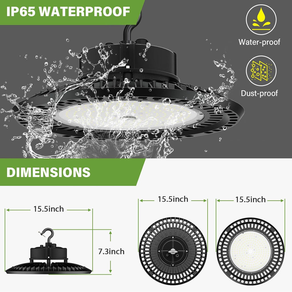 High Bay Light 240W 5000K High Bay Led Shop Lights 36,000LM 0-10V Dimmable Led high Bay Lights for Shop Lights Warehouse Lights UFO Lights