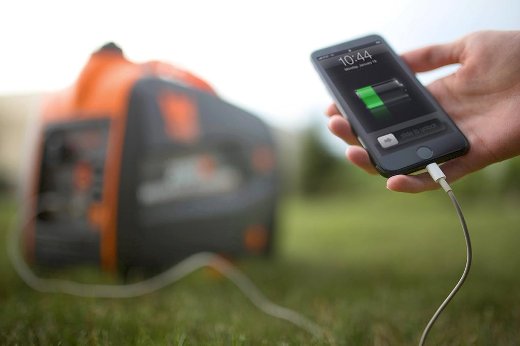 Gas-powered portable inverter generator