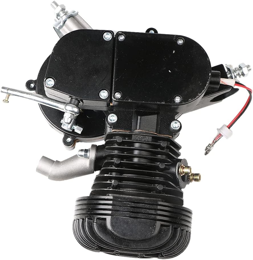 100cc 2-Stroke Bicycle Gasoline Engine Motor Kit DIY Motorized Bike Single Cylinder Air-cooled (Black-100cc)