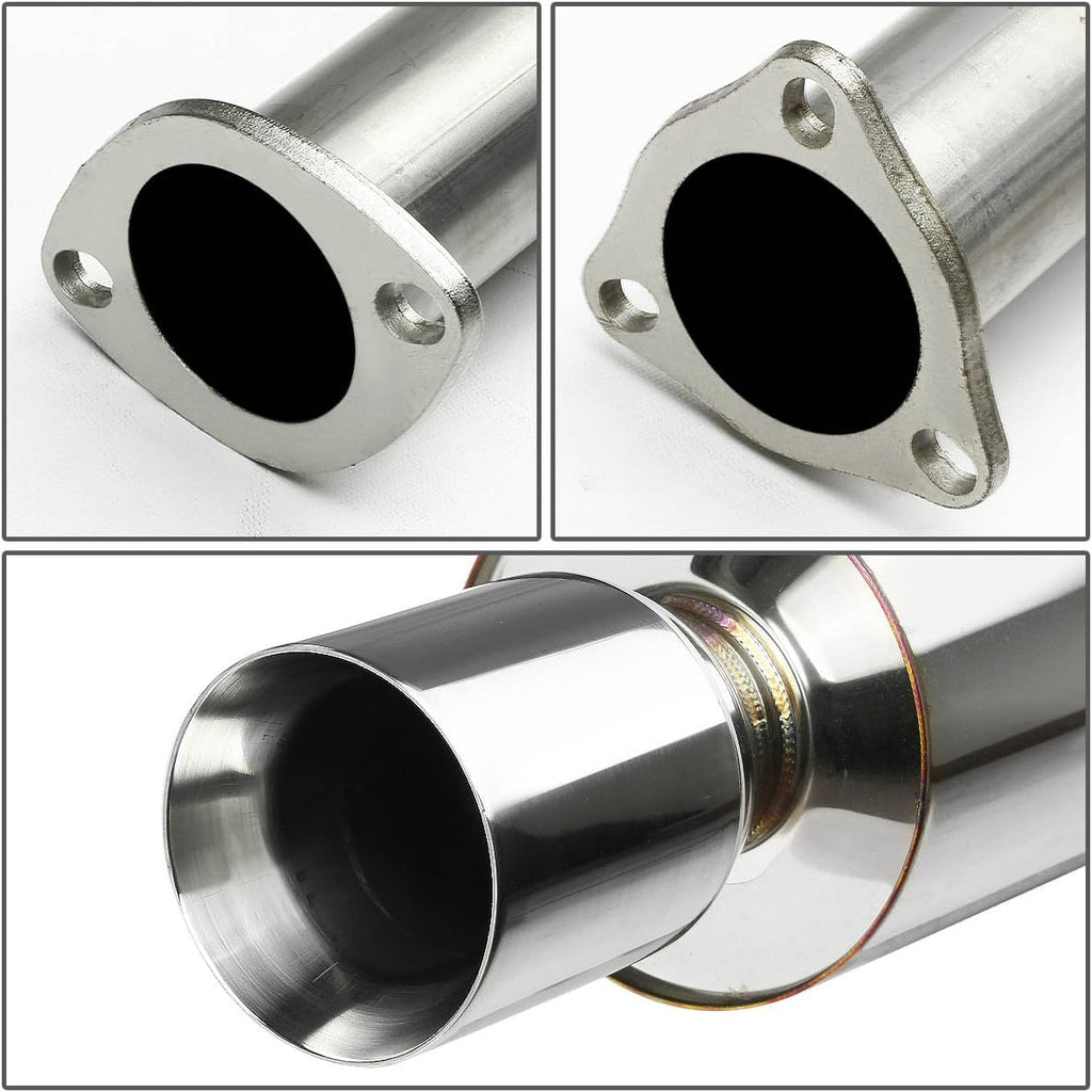 Stainless Steel Cat Back Exhaust System [Compatible with 92-00 Honda Civic Coupe/Sedan]