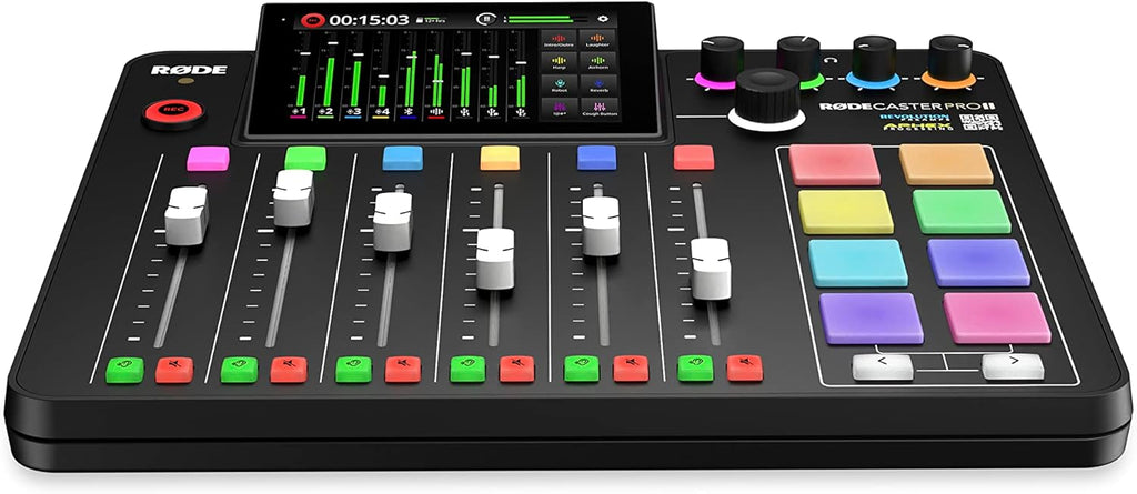 RODE RODECaster Pro II All-in-One Production Solution for Podcasting, Streaming, Music Production and Content Creation, Black