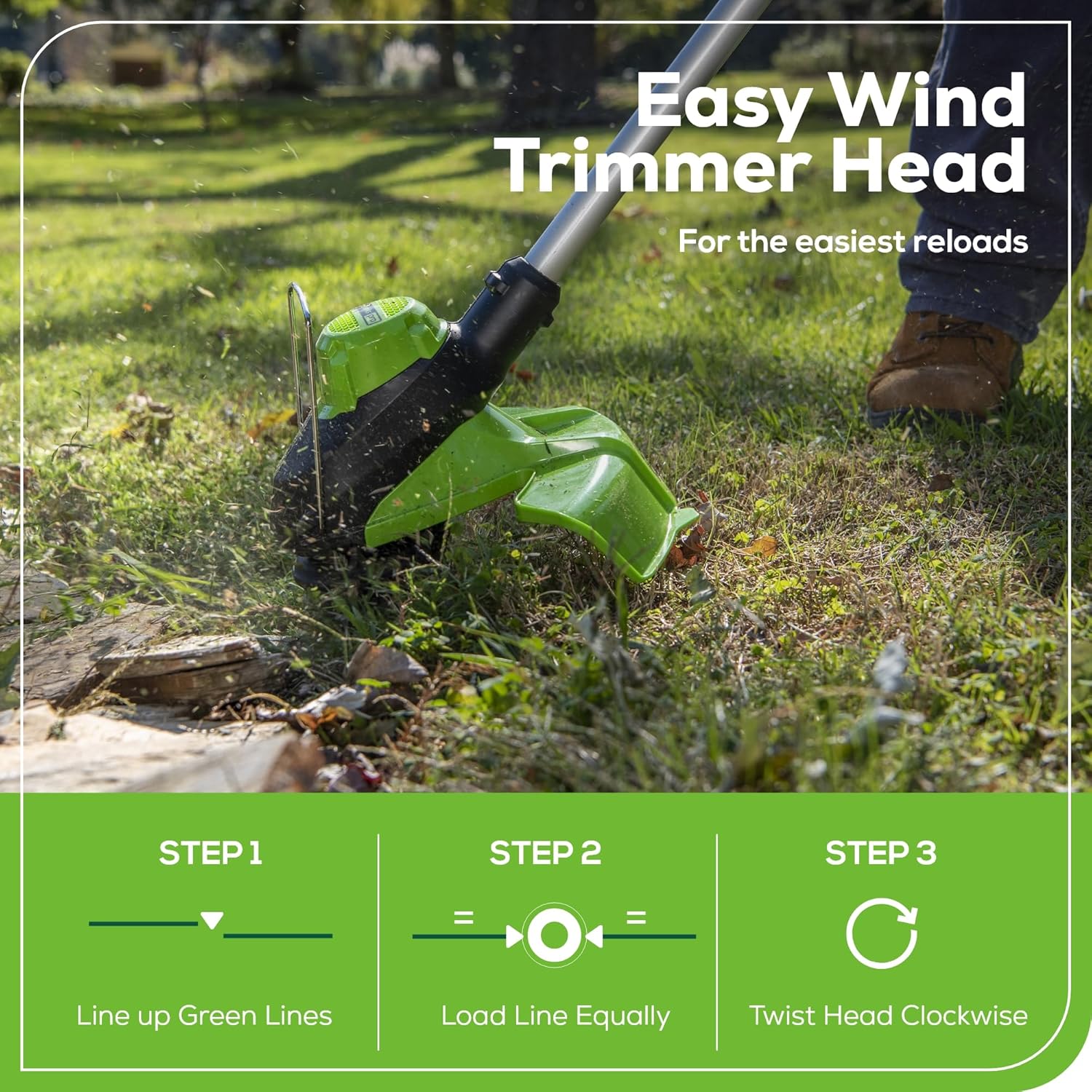 60V 13-inch cordless trimmer and leaf sweeper combo set, including 4.0 Ah battery and charger