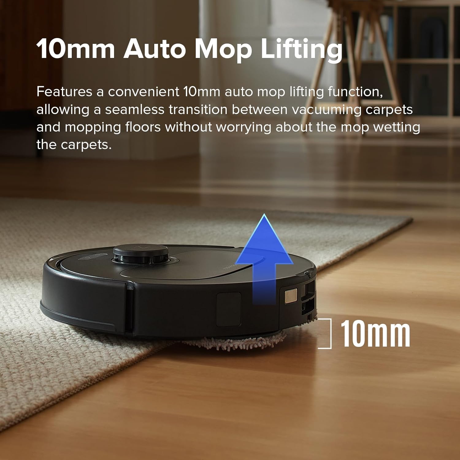 Series Robot Vacuum and Mop, 8000Pa Suction, Upgraded from Qrevo S, Anti-Tangle Brushes, Smart Obstacle Avoidance, Auto Mop Washing, All-in-One Dock, 200RPM Spinning Mops, Black(QV 35A)