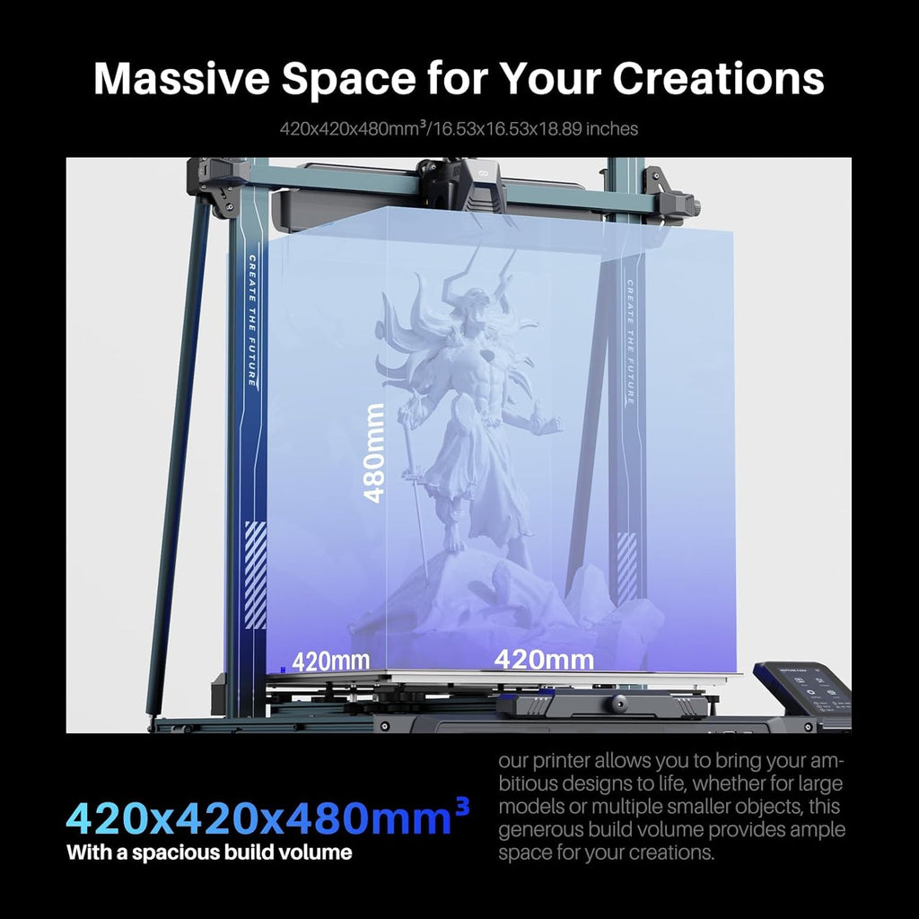 3 Pro 3D Printer with Auto Bed Leveling, Dual-Gear Direct Extruder, Dual Lead Screw Drive, Removable Capacitive Screen,FDM 3D Printer with Filament Sensor Print Size 225 x 225 x 280 mm