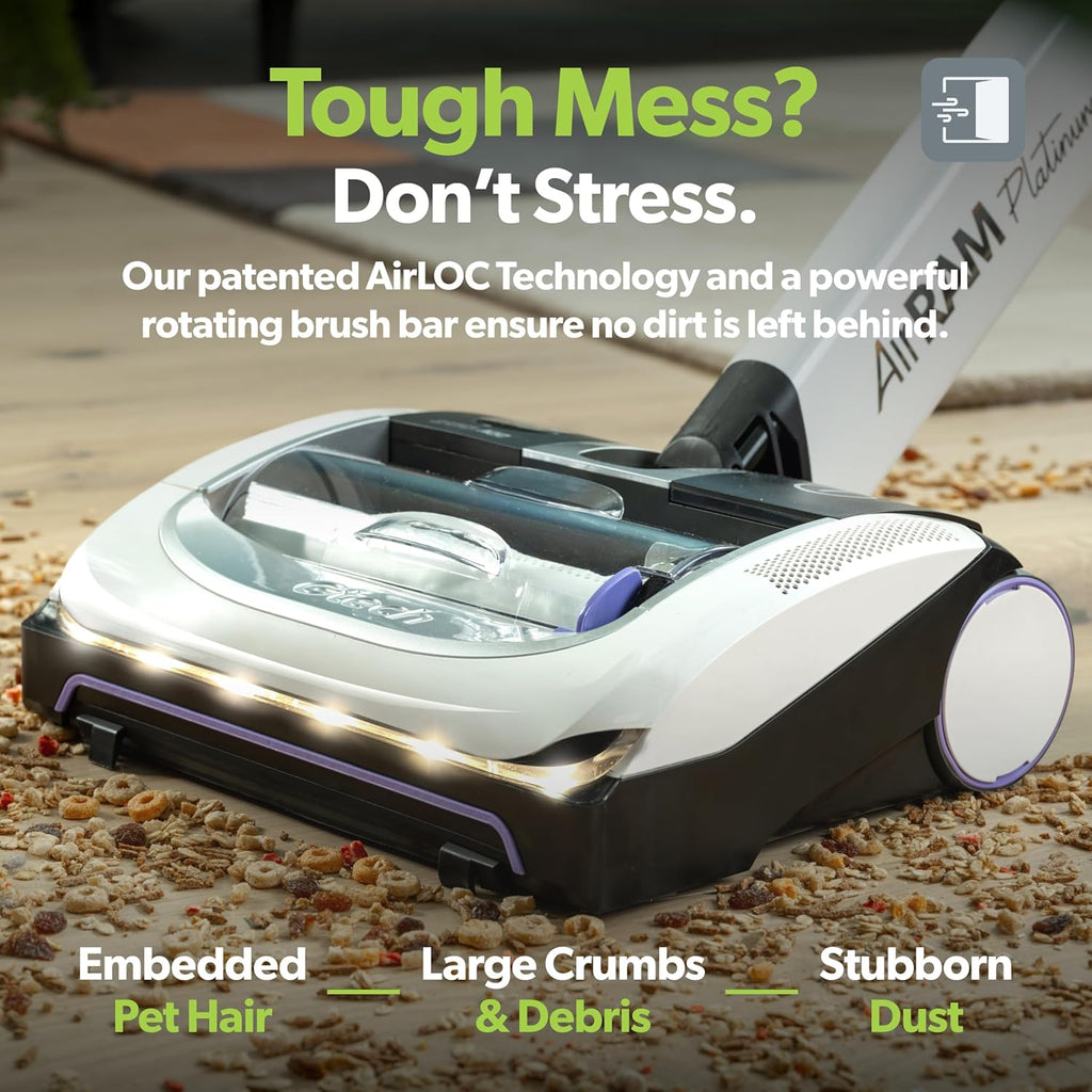 Wireless vacuum cleaner - Features anti-hair-clogging brush head - Suitable for carpets and hardwood floors - Rechargeable 22-volt lithium-ion battery - Compact design