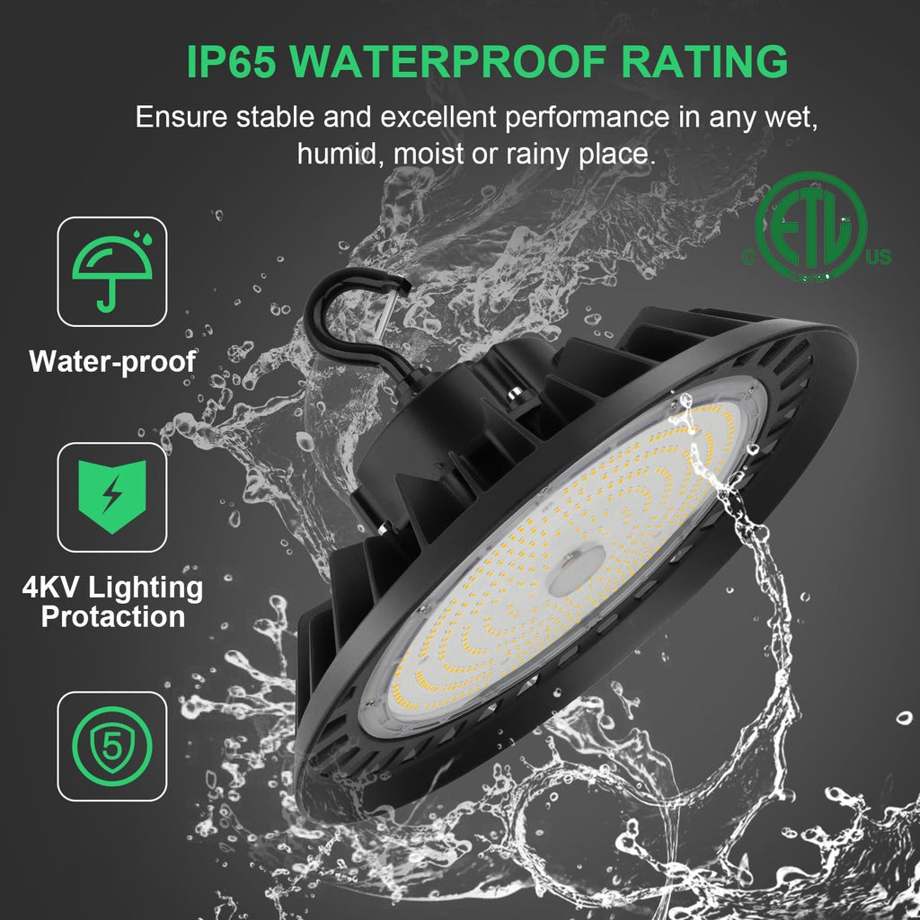 High Bay Light 240W 5000K High Bay Led Shop Lights 36,000LM 0-10V Dimmable Led high Bay Lights for Shop Lights Warehouse Lights UFO Lights