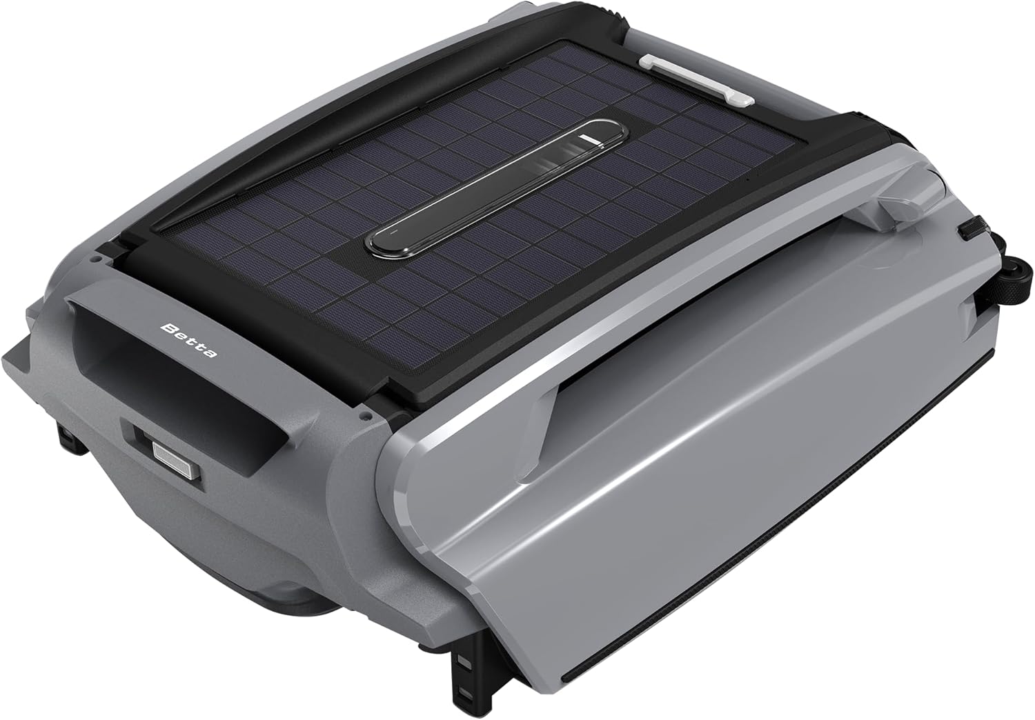 Solar-Powered Robotic Pool Skimmer with 24/7 Continuous Cleaning Power, Dual Charging Options, Twin Salt Chlorine Tolerant Motors, and Shallow Water Safeguard