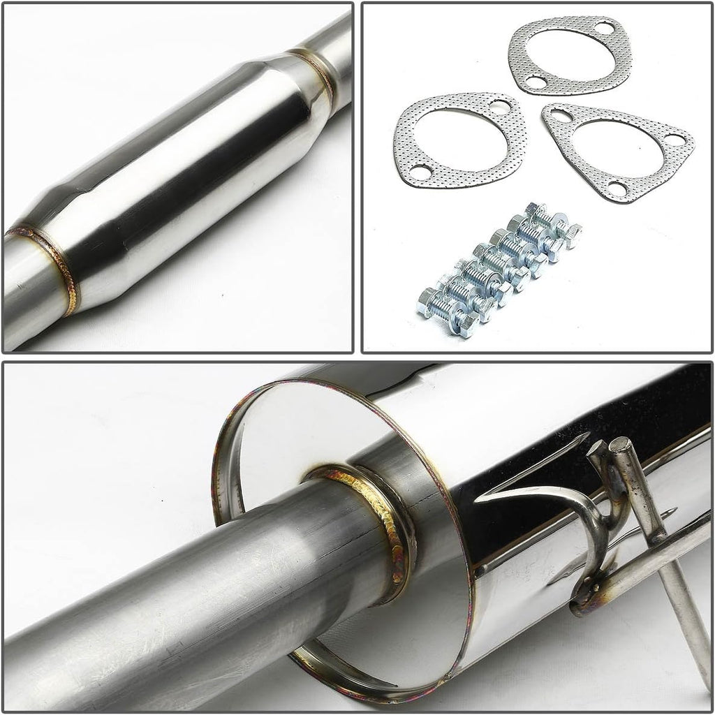Stainless Steel Cat Back Exhaust System [Compatible with 92-00 Honda Civic Coupe/Sedan]