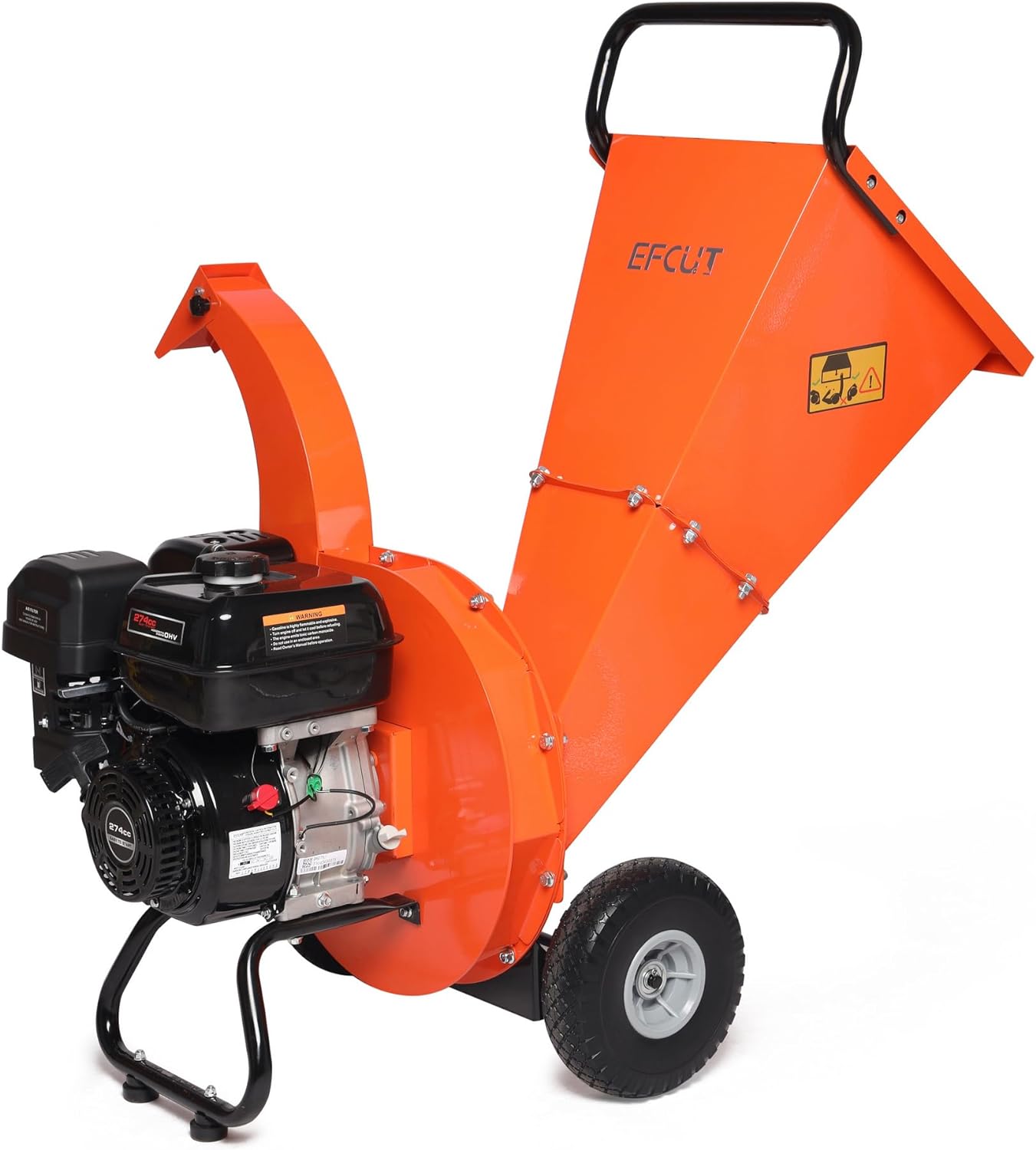 C40 Wood Chopping Machine, maximum cutting diameter 4 inches, power 9 horsepower, 274cc gas engine, heavy-duty shredder/straw cutter