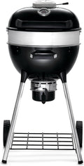 18-Inch Charcoal Kettle Grill Black, Stainless Steel Spacer Ring, 240in² Cooking Area, Sturdy 4-Leg Design, 7-Inch Wheels