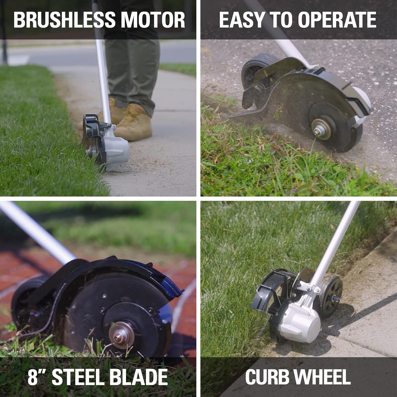 80V 8" Brushless Edger, Battery and Charge Not Included
