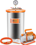 Gallon Vacuum Chamber Kit with 3.6 CFM 1 Stage Vacuum Pump HVAC