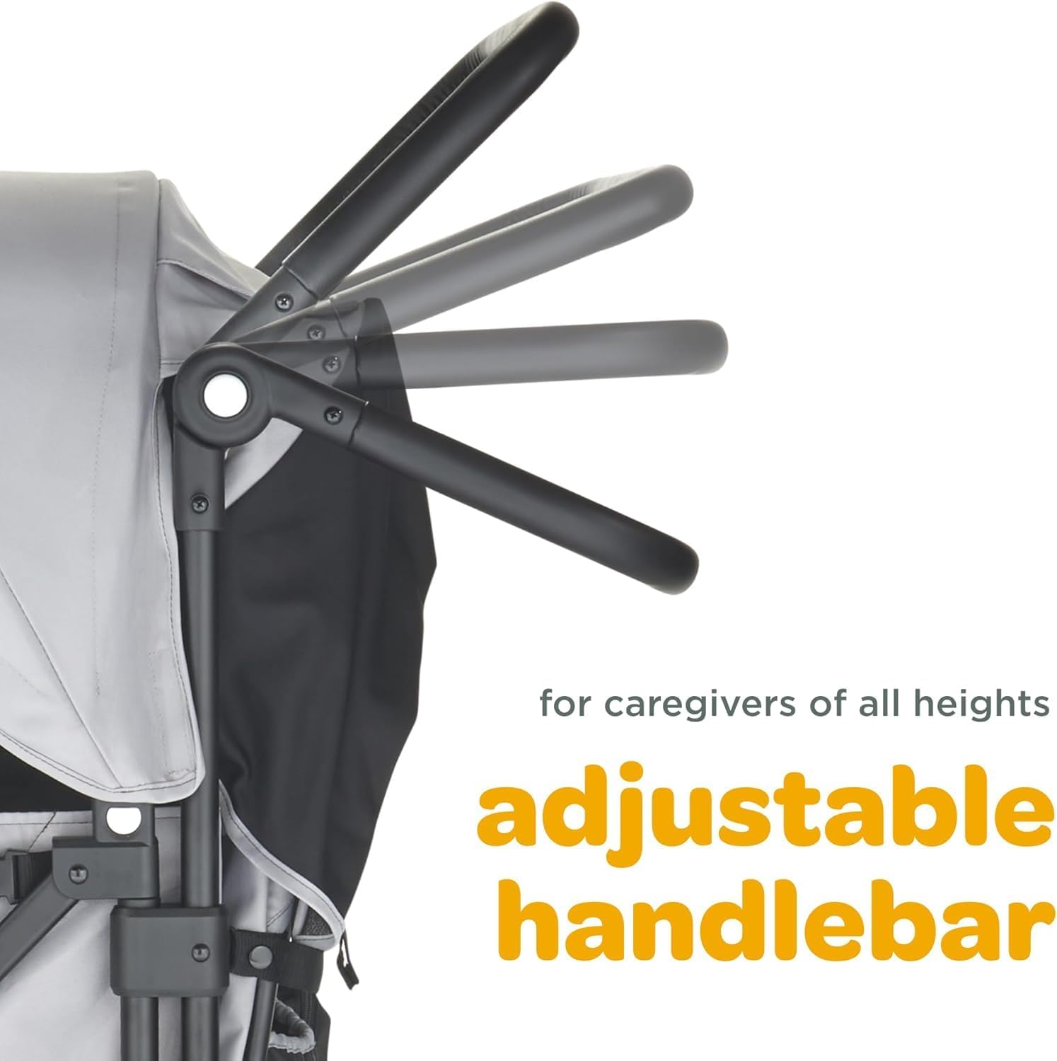 Foldable Stroller/Wagon for Kids & Babies - Seats up to Four Passengers - 214 lbs Total Weight Capacity - Dual Sun Canopies, Adjustable Handlebar