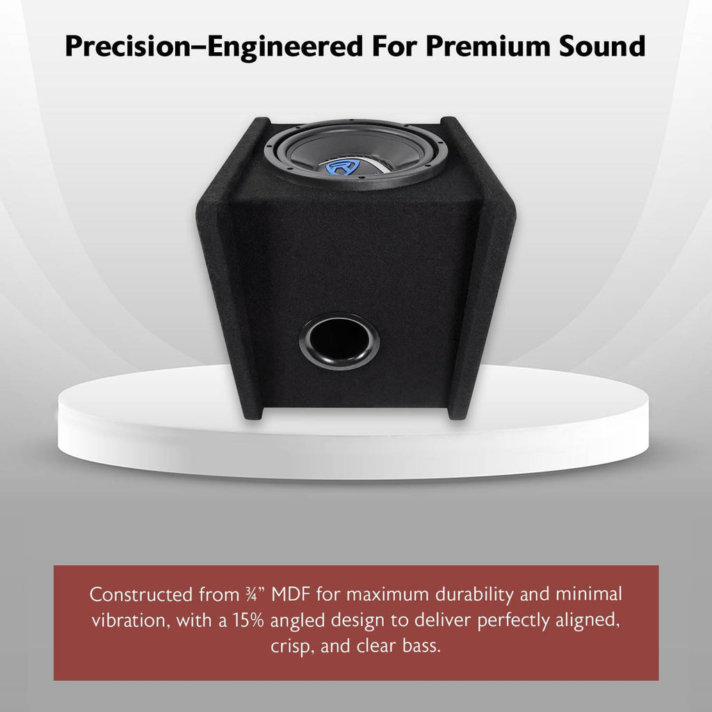 1200W Dual 12" Car Subwoofer Enclosure, Mono Amplifier, Amp Kit, Deep Bass, Durable Build, Easy Install, Perfect for Car Audio Enthusiasts