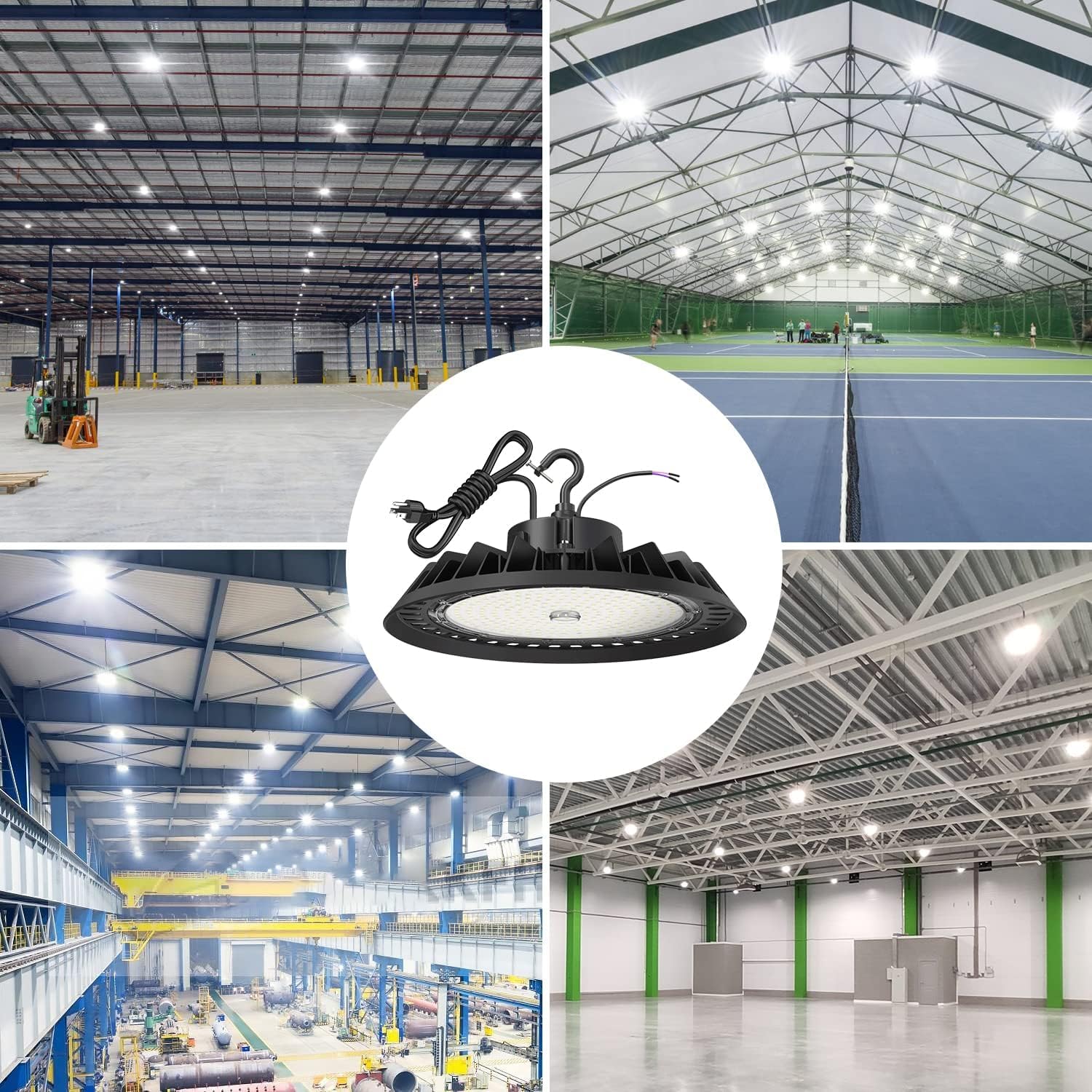 High Bay Light 240W 5000K High Bay Led Shop Lights 36,000LM 0-10V Dimmable Led high Bay Lights for Shop Lights Warehouse Lights UFO Lights