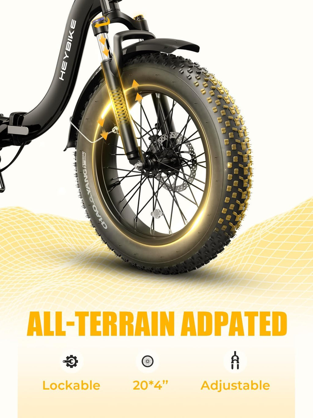 2.0 Electric Bike for Adults, Peak 1400W Peak Motor Ebike, 45KM/H Max Speed [20"*4 Fat Tire All-Terrain] 600Wh Removable Battery Folding Step-Thru E Bike with Front Suspension