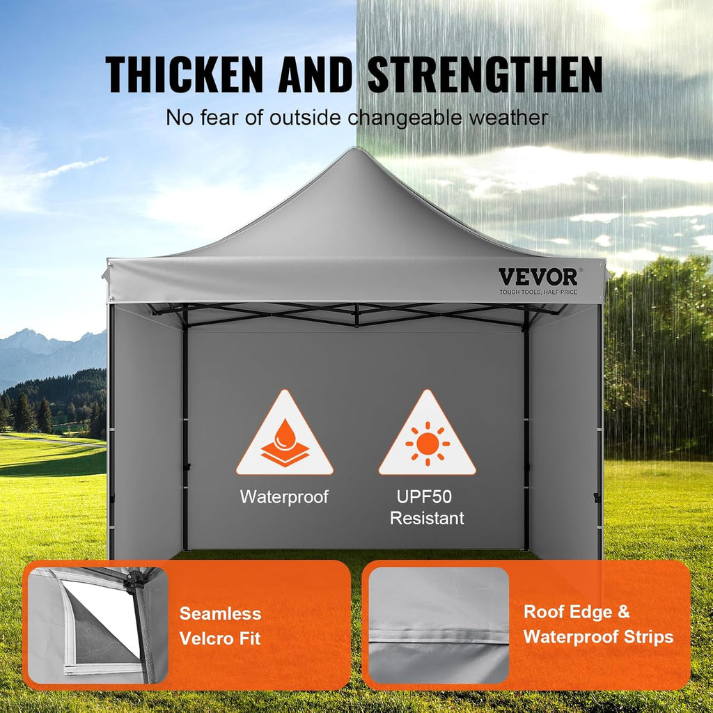 Pop up Canopy with Removable Sidewalls, Instant Canopies Portable Gazebo & Wheeled Bag, UV Resistant Waterproof, Enclosed Canopy Tent for Outdoor Events, Patio, Backyard, Party, Camping