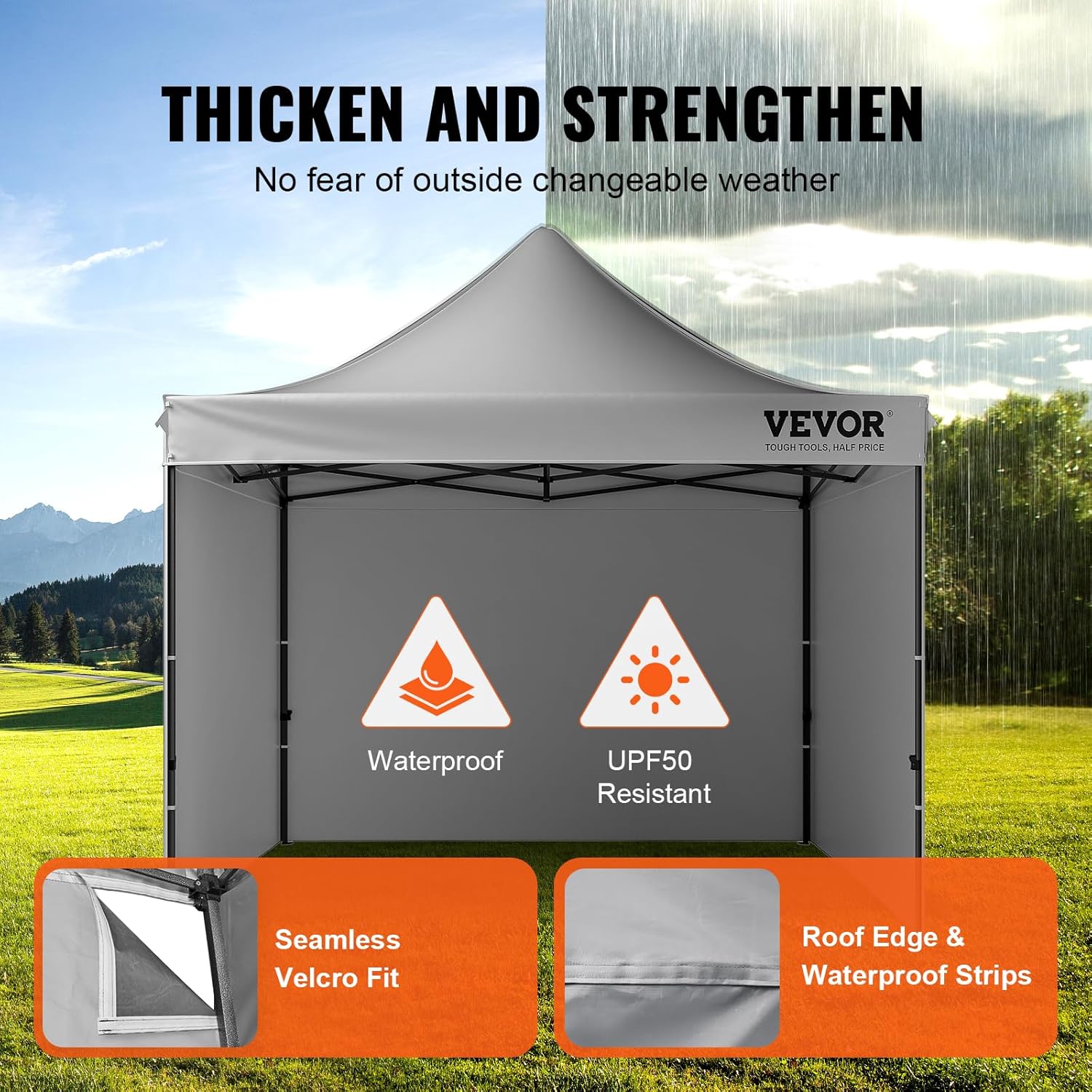 Pop up Canopy with Removable Sidewalls, Instant Canopies Portable Gazebo & Wheeled Bag, UV Resistant Waterproof, Enclosed Canopy Tent for Outdoor Events, Patio, Backyard, Party, Camping