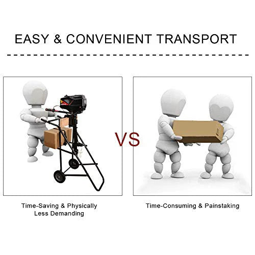 LEADALLWAY Boat Motor Stand, Heavy Duty Pro Outboard Engine Carrier Cart Dolly