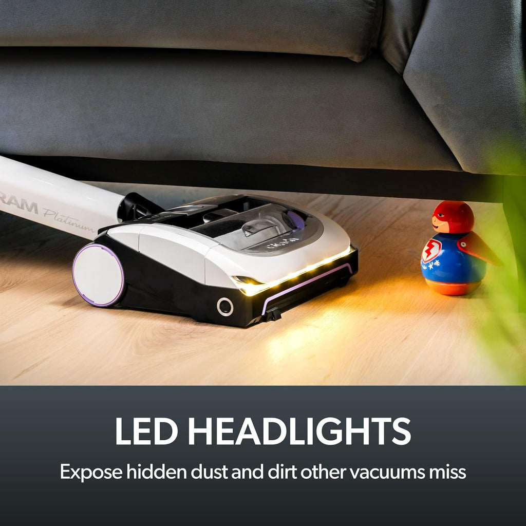 Wireless vacuum cleaner - Features anti-hair-clogging brush head - Suitable for carpets and hardwood floors - Rechargeable 22-volt lithium-ion battery - Compact design