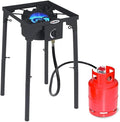 Double Propane Burner, Gas Burner Outdoor Stove Burner Gas, Up to 260,000 BTU/Hr Dual Burner Propane Stove with Propane Burner stand, Gas Burners for Cooking Outside Stove for Cooking Gas