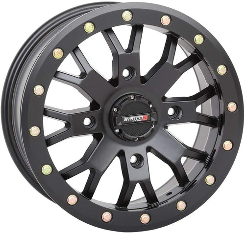3 SB-4 Beadlock Black (4+3) UTV Wheels 15" Polaris RZR 1000 XP/Ranger XP 900/1000