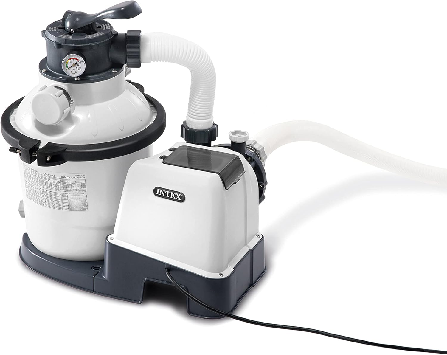 Krystal Clear Sand Filter Pump for Above Ground Pools: 2800 GPH Pump Flow Rate – Improved Circulation and Filtration – Easy Installation – Improved Water Clarity – Easy-to-Clean