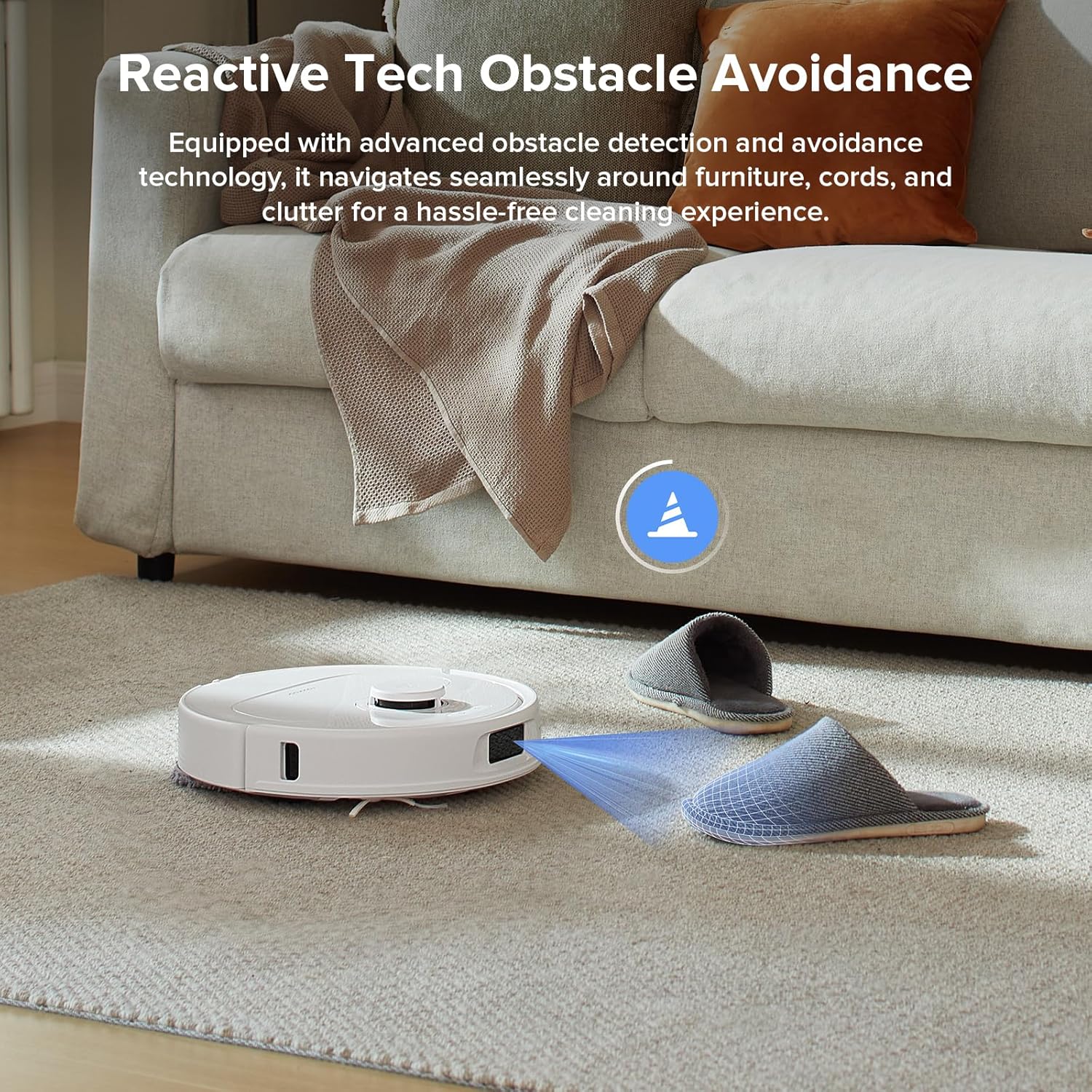 Series Robot Vacuum and Mop, 8000Pa Suction, Upgraded from Qrevo S, Anti-Tangle Brushes, Smart Obstacle Avoidance, Auto Mop Washing, All-in-One Dock, 200RPM Spinning Mops, Black(QV 35A)